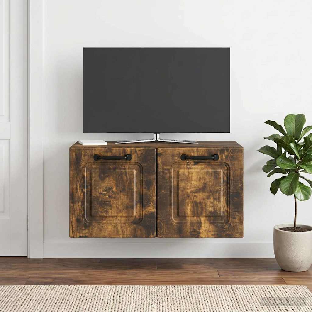 Væghængt TV-skab Røget eg 59,5 x 31 x 30 cm Konstrueret træ