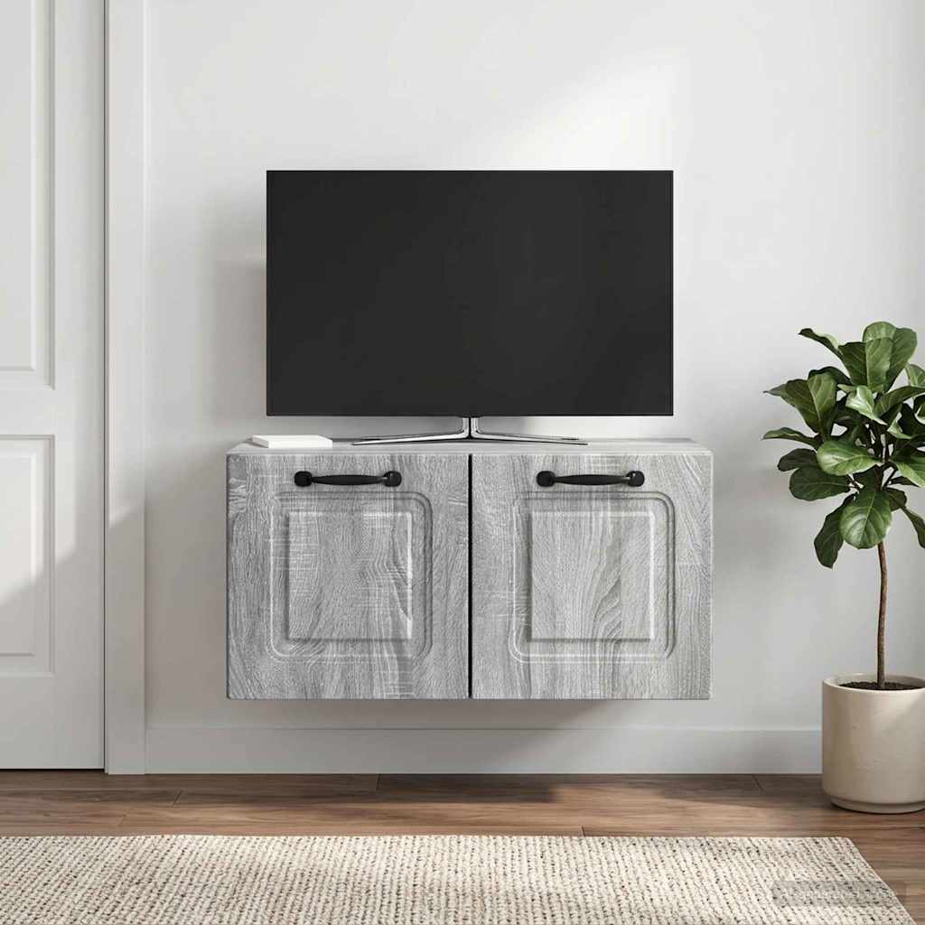 Væghængt TV-skab Vægmonteret Grå sonoma-eg 59,5 x 31 x 30 cm