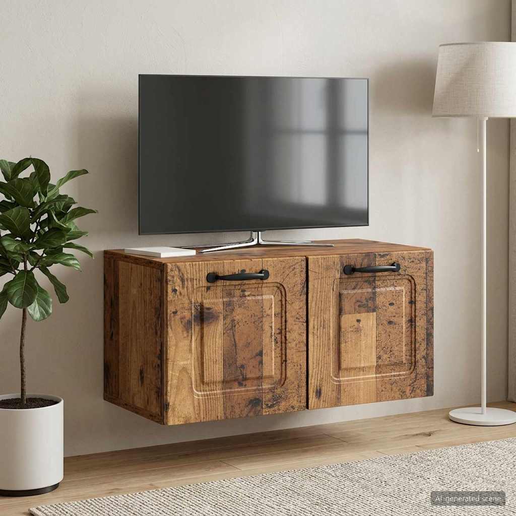 Væghængt TV-skab Gammelt træ 59,5 x 31 x 30 cm Konstrueret træ