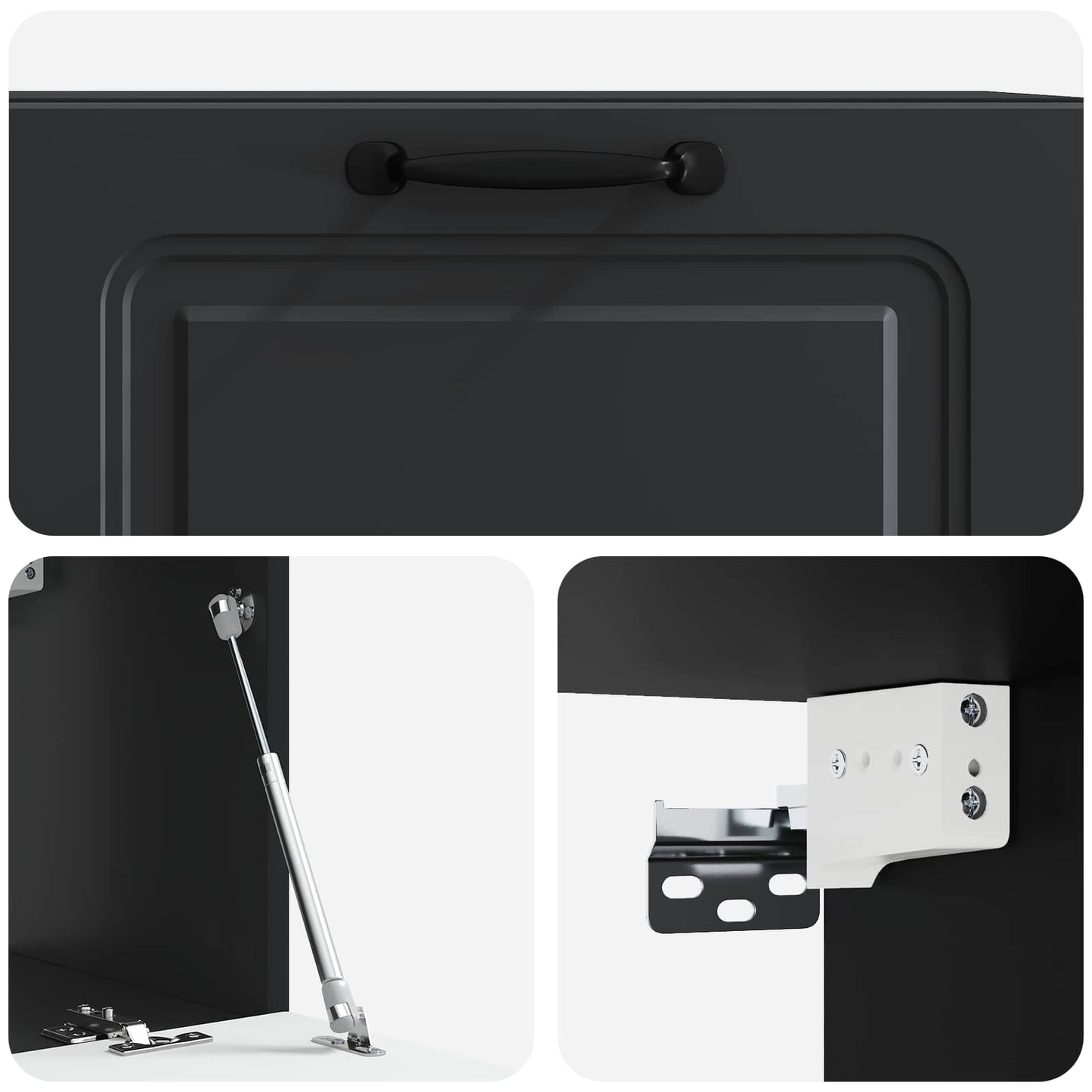 Væghængt TV-skab Sort 78,5 x 31 x 30 cm Konstrueret træ