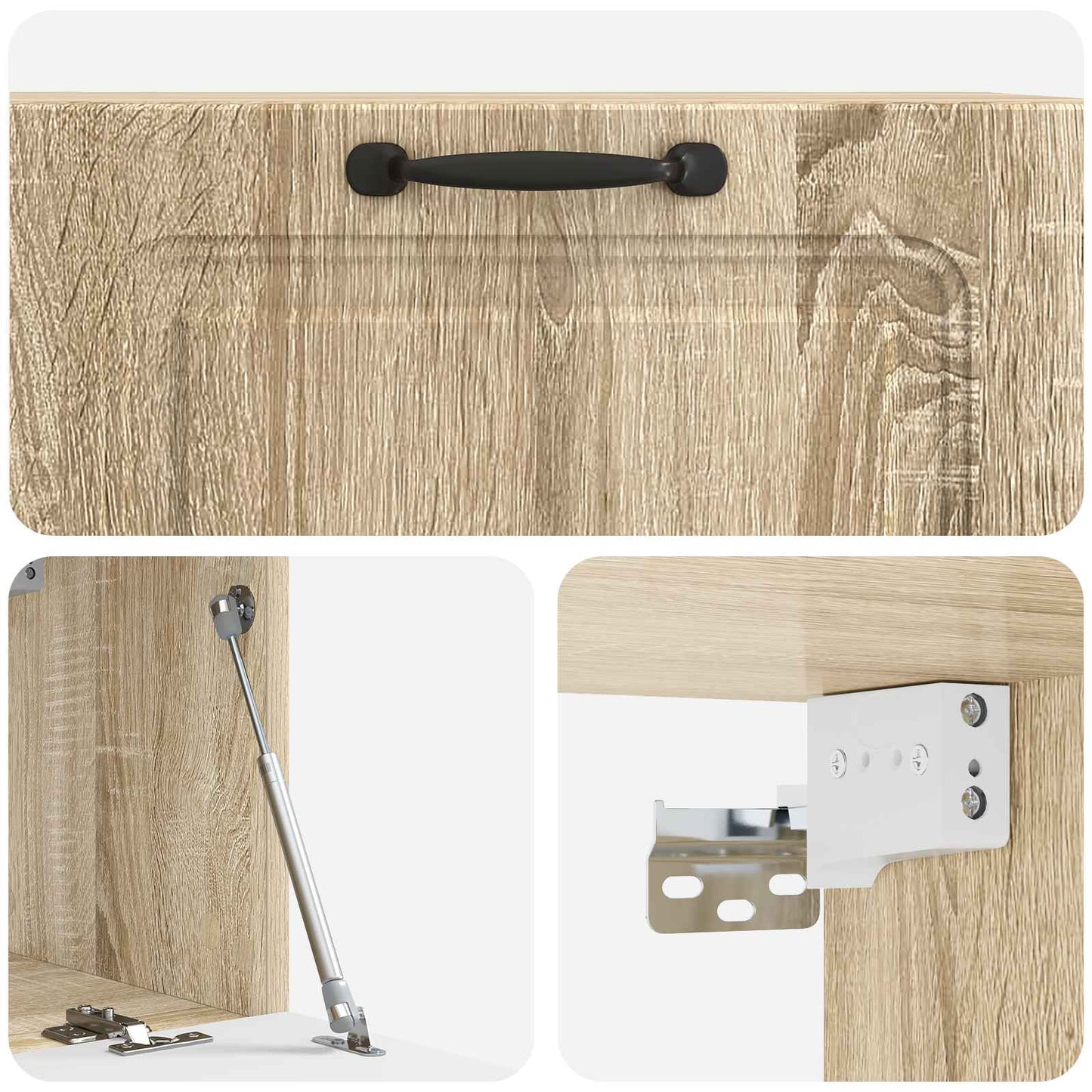 Væghængt TV-skab Sonoma-eg 78,5 x 31 x 30 cm Konstrueret træ