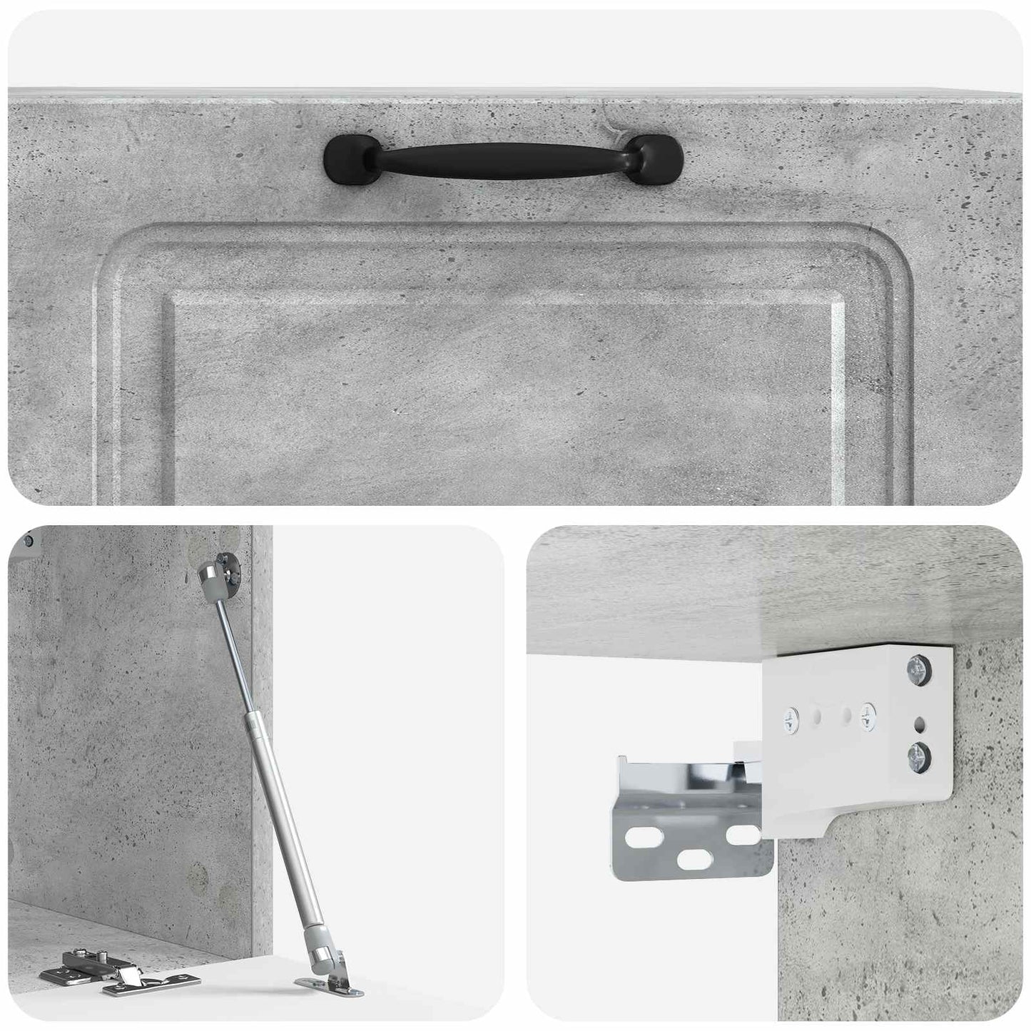 Væghængt TV-skab Betongrå 78,5 x 31 x 30 cm Konstrueret træ