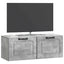 Væghængt TV-skab Betongrå 78,5 x 31 x 30 cm Konstrueret træ