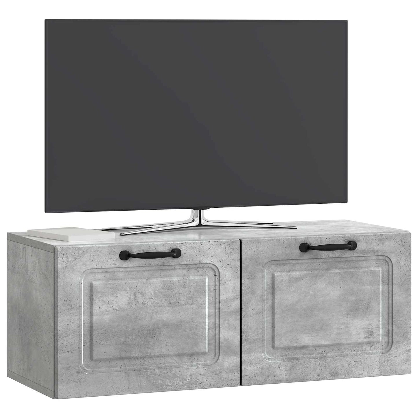 Væghængt TV-skab Betongrå 78,5 x 31 x 30 cm Konstrueret træ