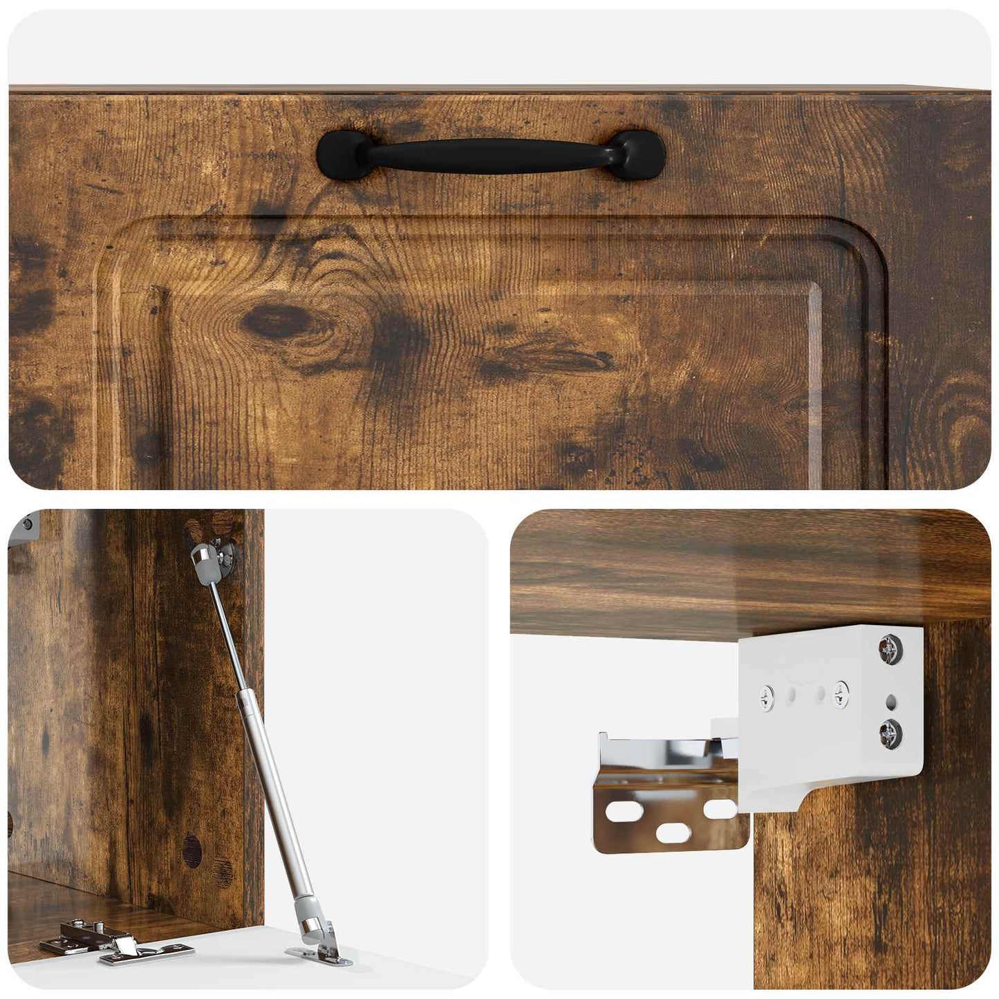 Væghængt TV-skab Røget eg 78,5 x 31 x 30 cm Konstrueret træ