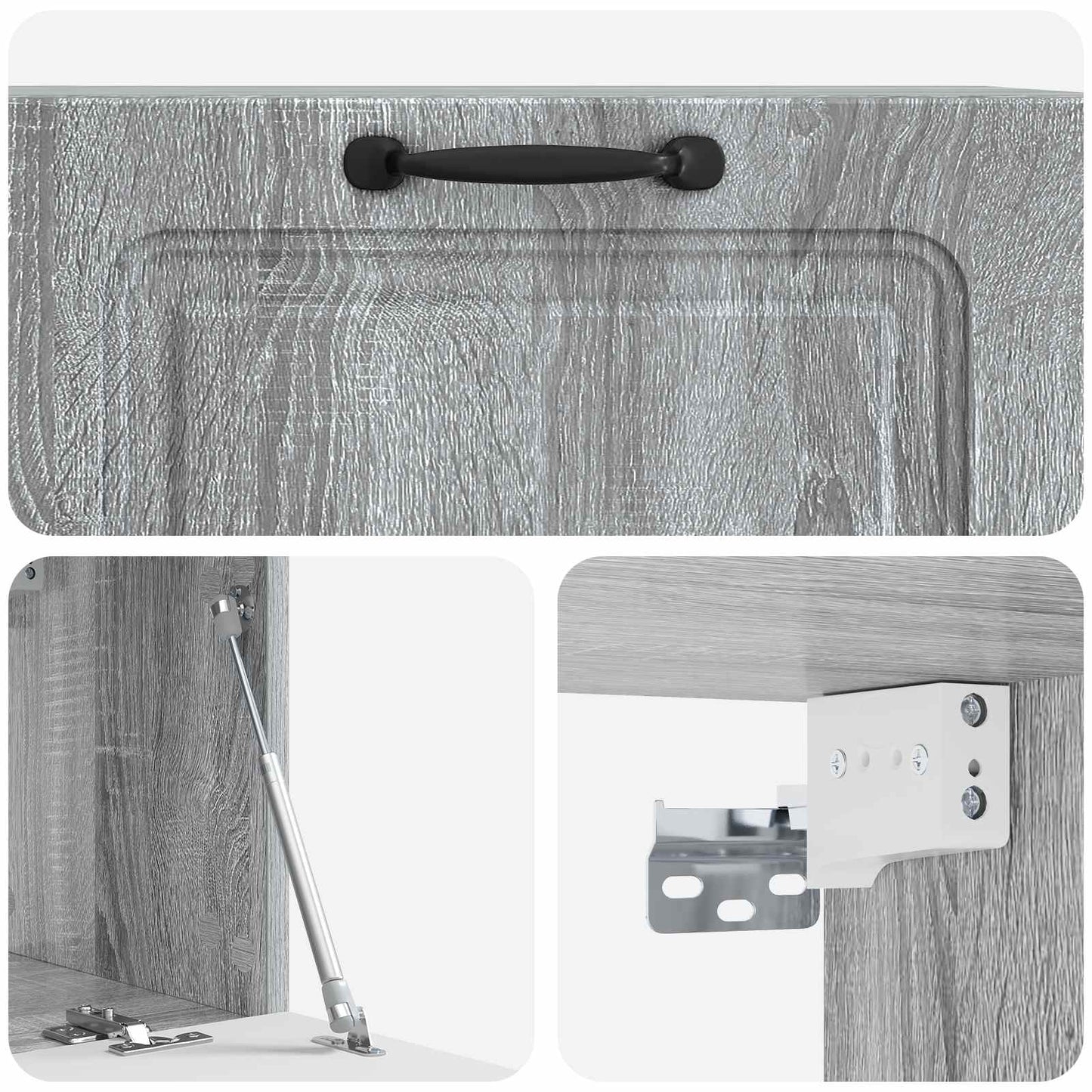 Væghængt TV-skab 78,5 x 31 x 30 cm Grå sonoma-eg