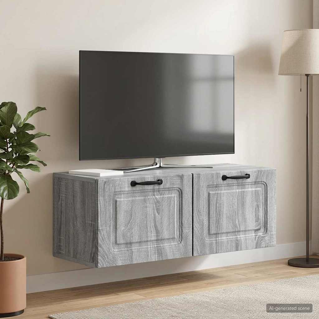 Væghængt TV-skab 78,5 x 31 x 30 cm Grå sonoma-eg