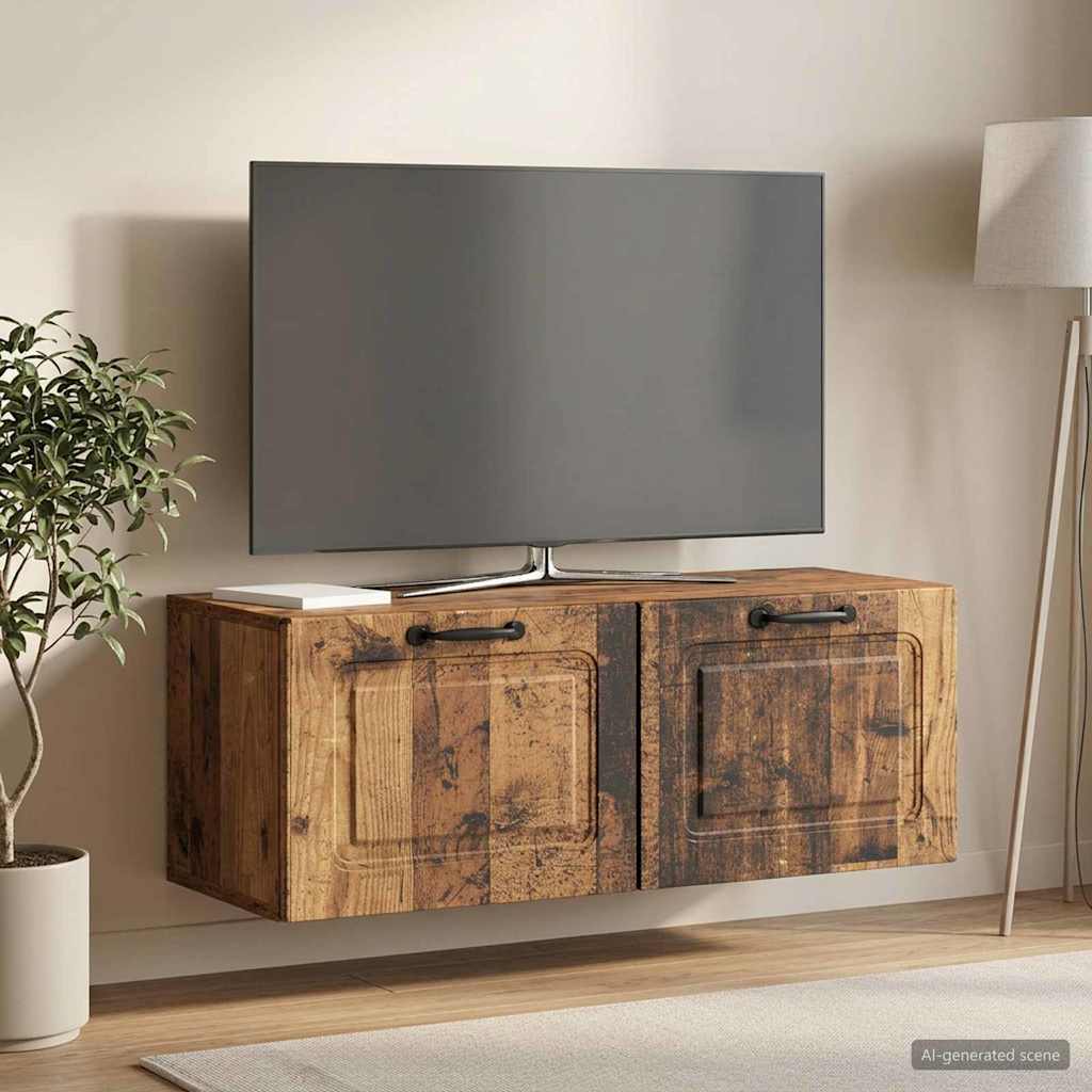 Væghængt TV-skab Gammelt træ 78,5 x 31 x 30 cm Konstrueret træ