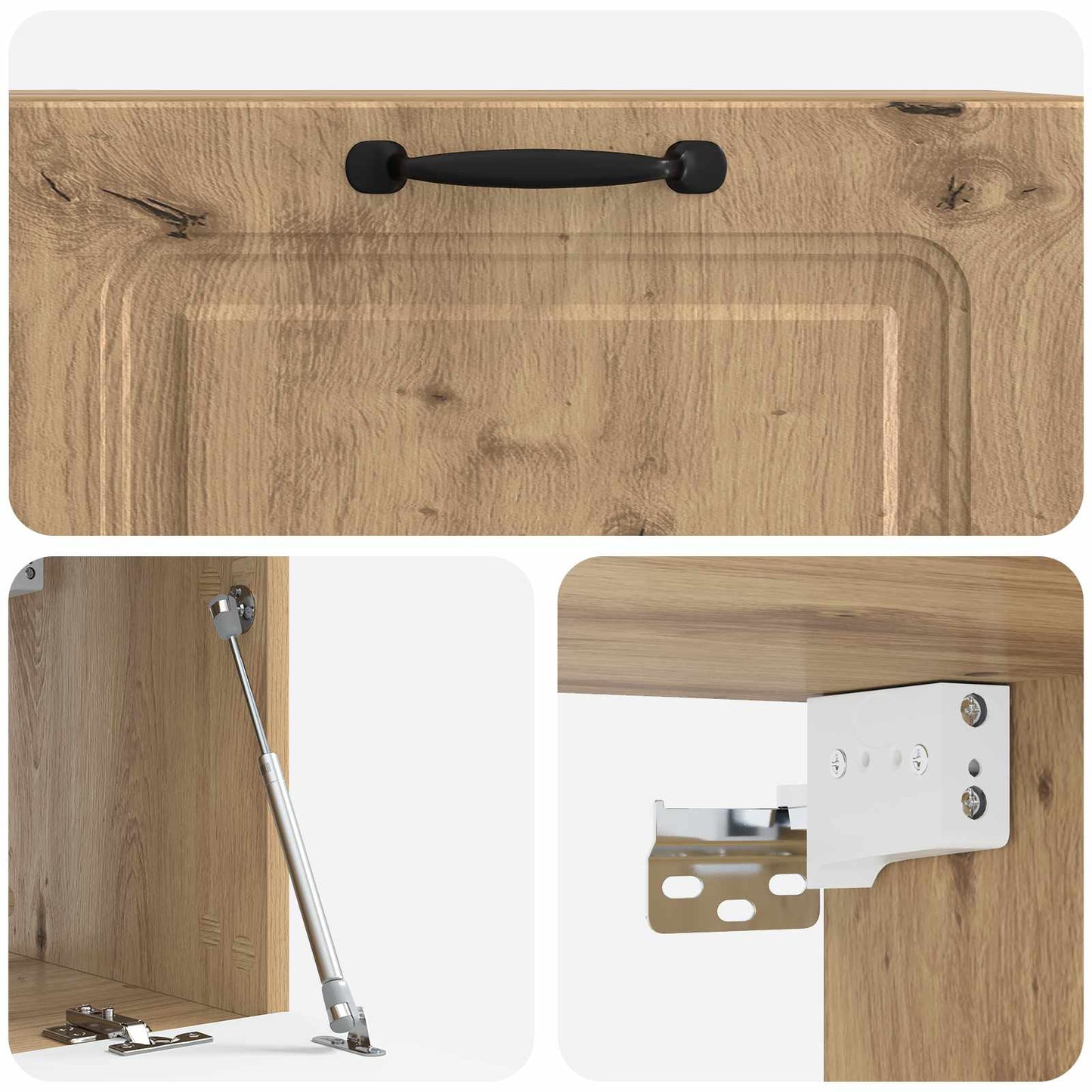 Væghængt TV-skab Artisan-eg 78,5 x 31 x 30 cm Konstrueret træ
