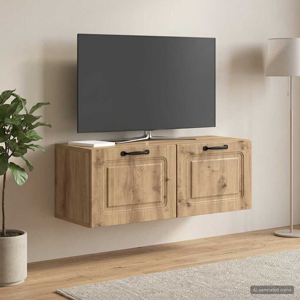 Væghængt TV-skab 78,5 x 31 x 30 cm Artisan-eg Konstrueret træ