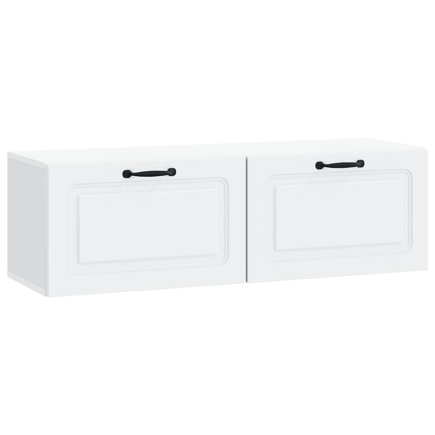 Væghængt TV-skab Hvid 98 x 31 x 30 cm Konstrueret træ