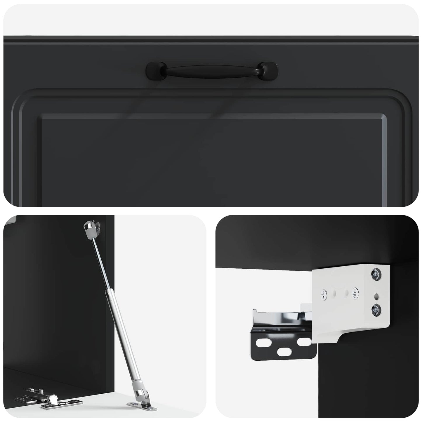 Væghængt TV-skab Sort 98 x 31 x 30 cm Konstrueret træ