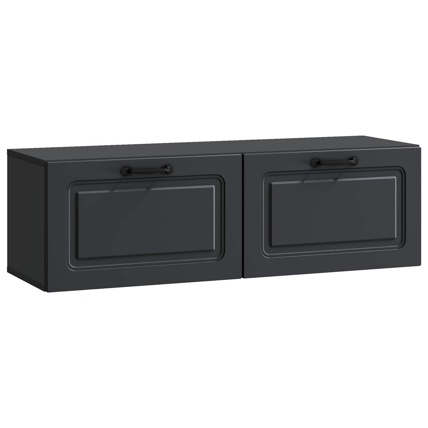 Væghængt TV-skab Sort 98 x 31 x 30 cm Konstrueret træ