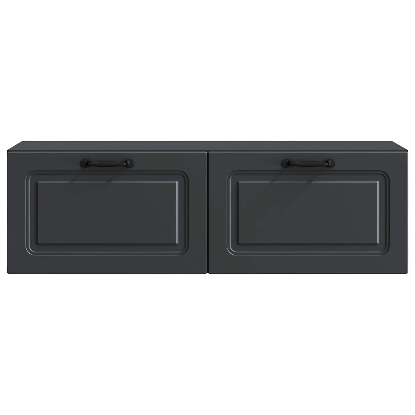 Væghængt TV-skab Sort 98 x 31 x 30 cm Konstrueret træ