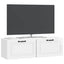 Væghængt TV-skab Hvid højglans 98 x 31 x 30 cm Konstrueret træ
