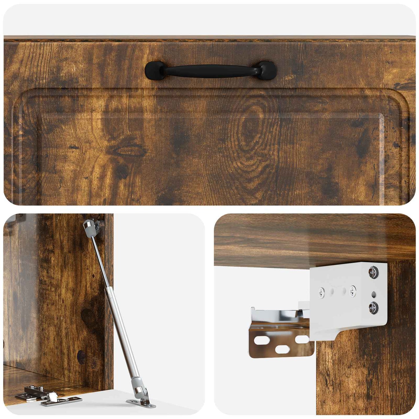Væghængt TV-skab Røget eg 98 x 31 x 30 cm Konstrueret træ