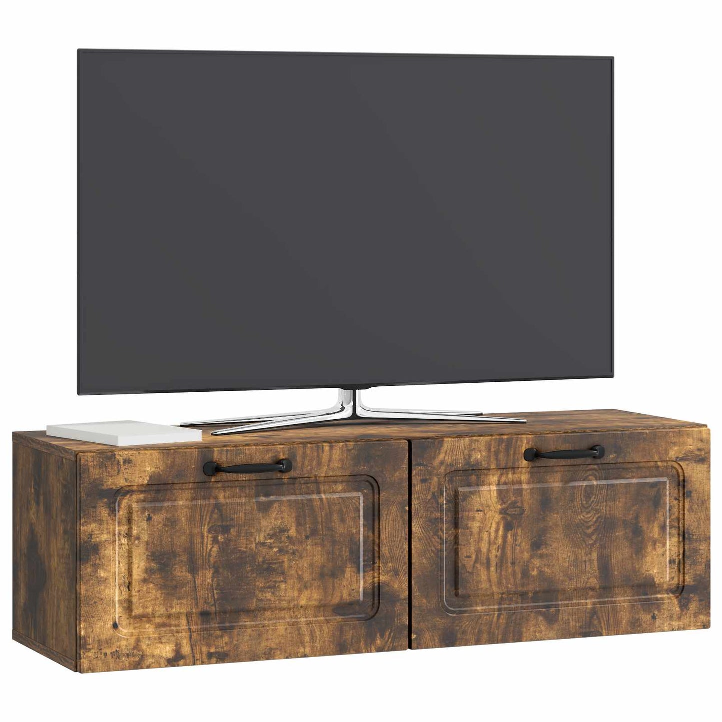 Væghængt TV-skab Røget eg 98 x 31 x 30 cm Konstrueret træ