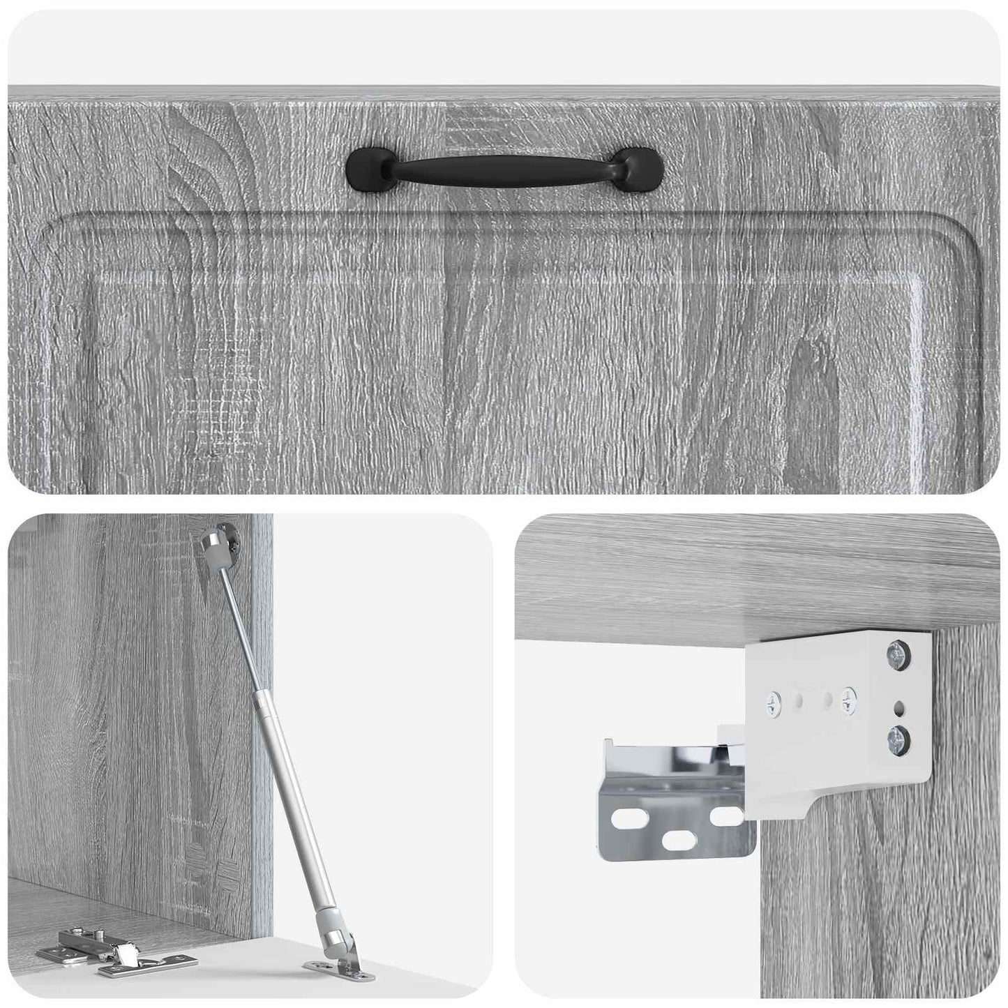 Væghængt TV-skab Grå sonoma-eg 98 x 31 x 30 cm Konstrueret træ