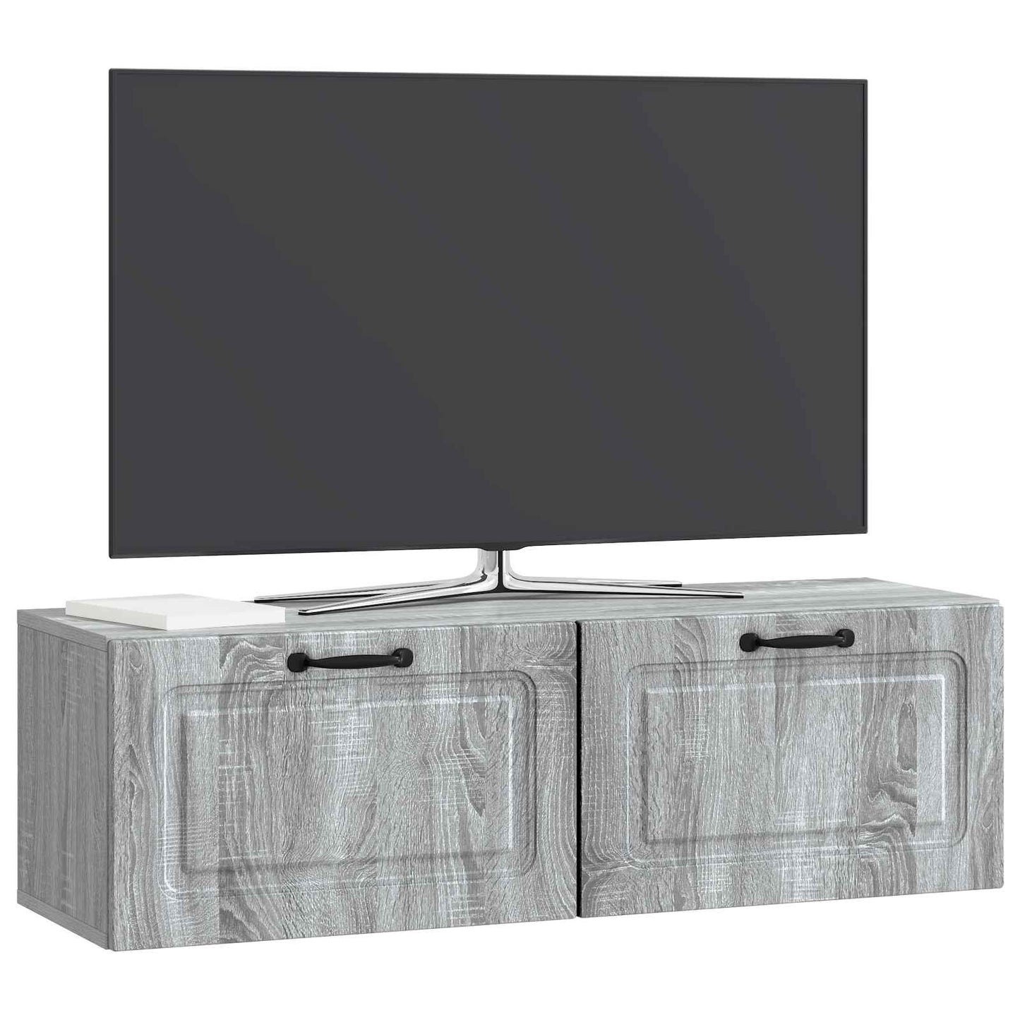 Væghængt TV-skab Grå sonoma-eg 98 x 31 x 30 cm Konstrueret træ