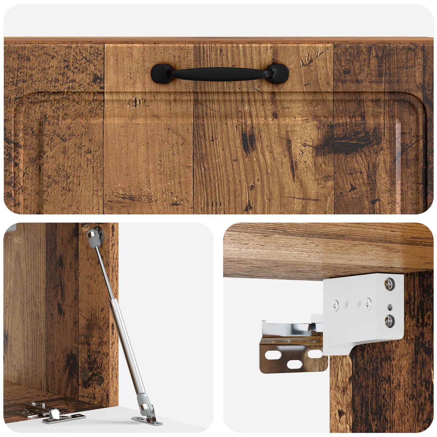 Væghængt TV-skab Gammelt træ 98 x 31 x 30 cm Konstrueret træ