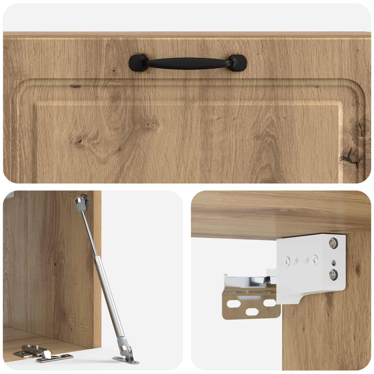 Væghængt TV-skab 98 x 31 x 30 cm Artisan-eg Konstrueret træ