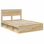 Sengestel Ensfarvet Sonoma eg 150 x 200 cm Massiv fyrretræ