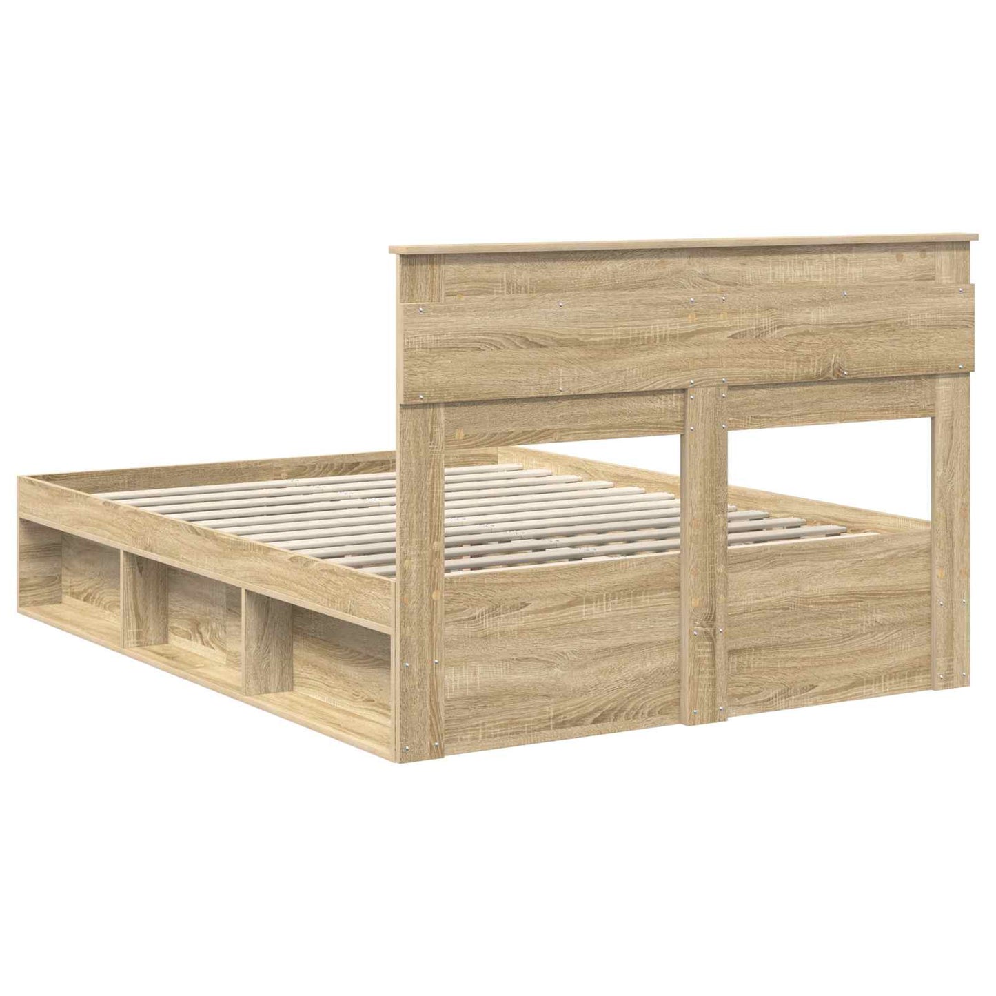 Sengestel Ensfarvet Sonoma eg 150 x 200 cm Massiv fyrretræ
