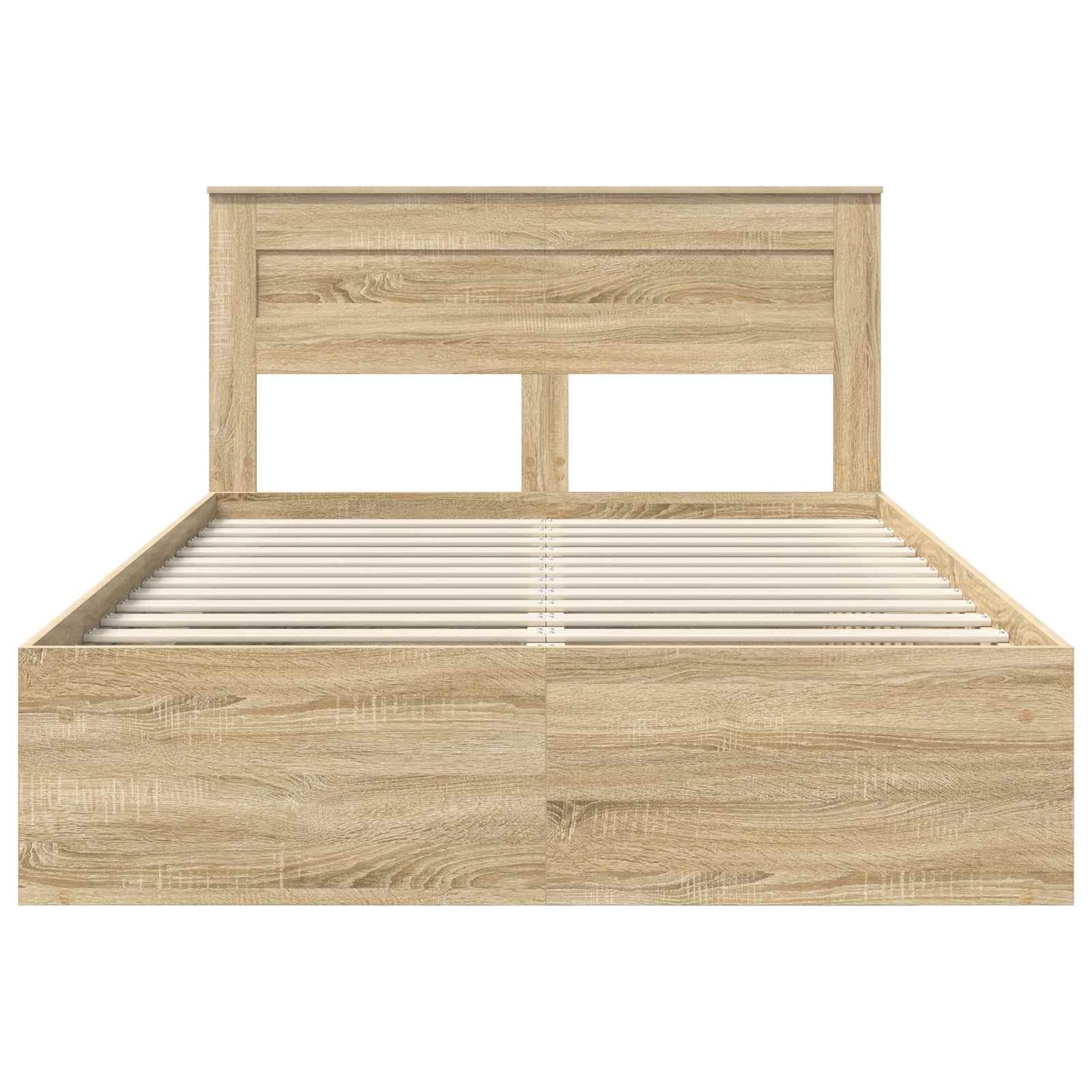 Sengestel Ensfarvet Sonoma eg 150 x 200 cm Massiv fyrretræ