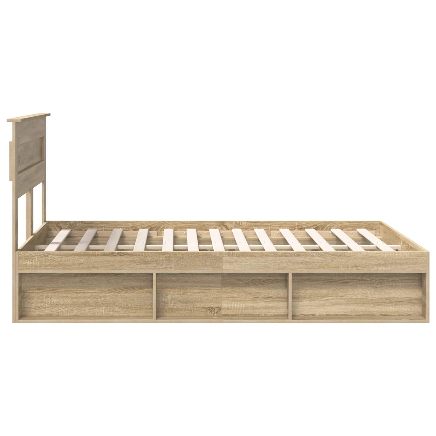 Sengestel Ensfarvet Sonoma eg 150 x 200 cm Massiv fyrretræ