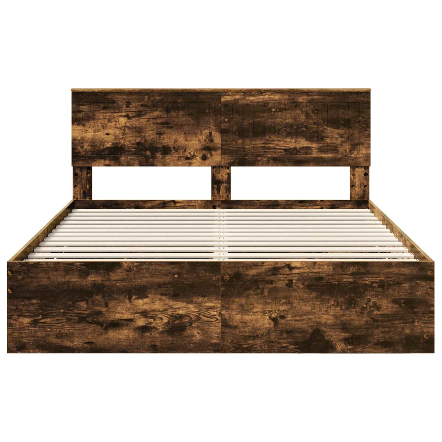 Sengestel med skuffe Røget eg 150 x 200 cm Ingeniørtræ