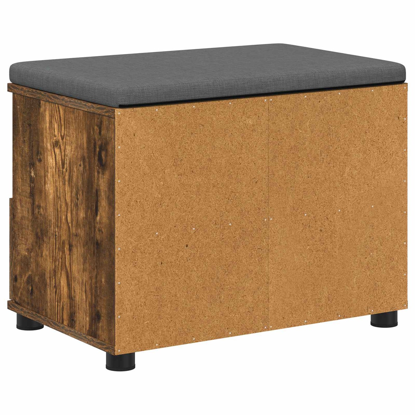 Hallbænk med pude Røget Eg 60 x 38 x 46 cm Kunstigt træ og stof