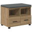 Hallbænk Artisan Eg 60 x 38 x 46 cm Kunstigt træ og stof