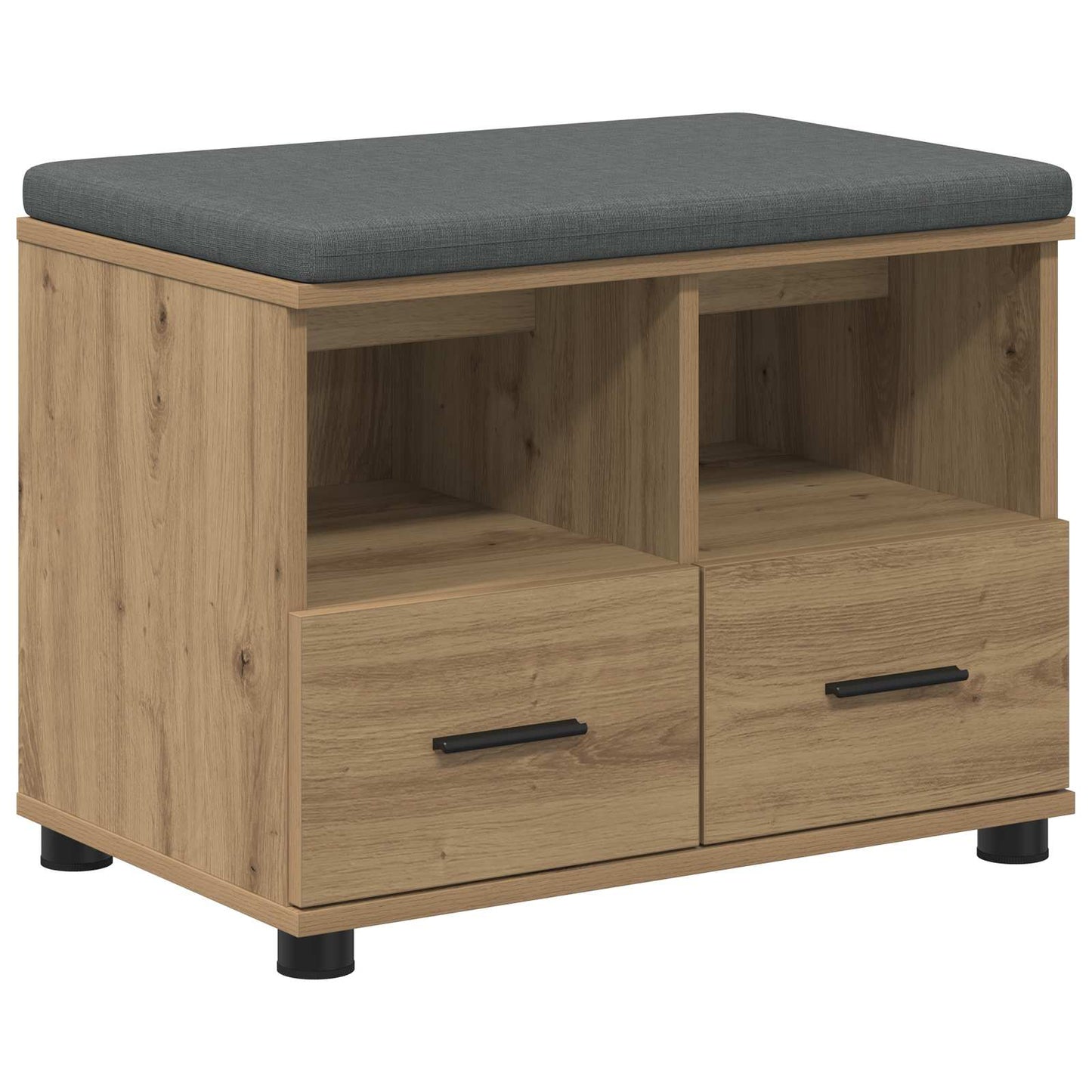 Hallbænk Artisan Eg 60 x 38 x 46 cm Kunstigt træ og stof