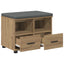 Hallbænk Artisan Eg 60 x 38 x 46 cm Kunstigt træ og stof