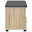 Hallbænk Sonoma eg 80 x 38 x 46 cm Kunstigt træ og stof
