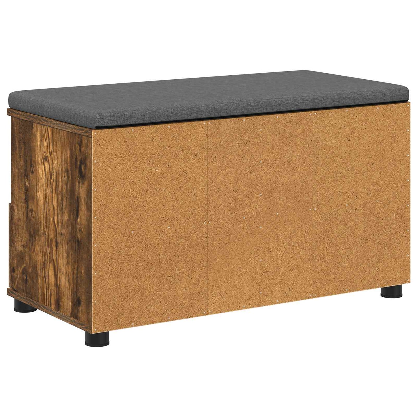 Hallbænk med pude Røget Eg 80 x 38 x 46 cm Kunstigt træ og stof