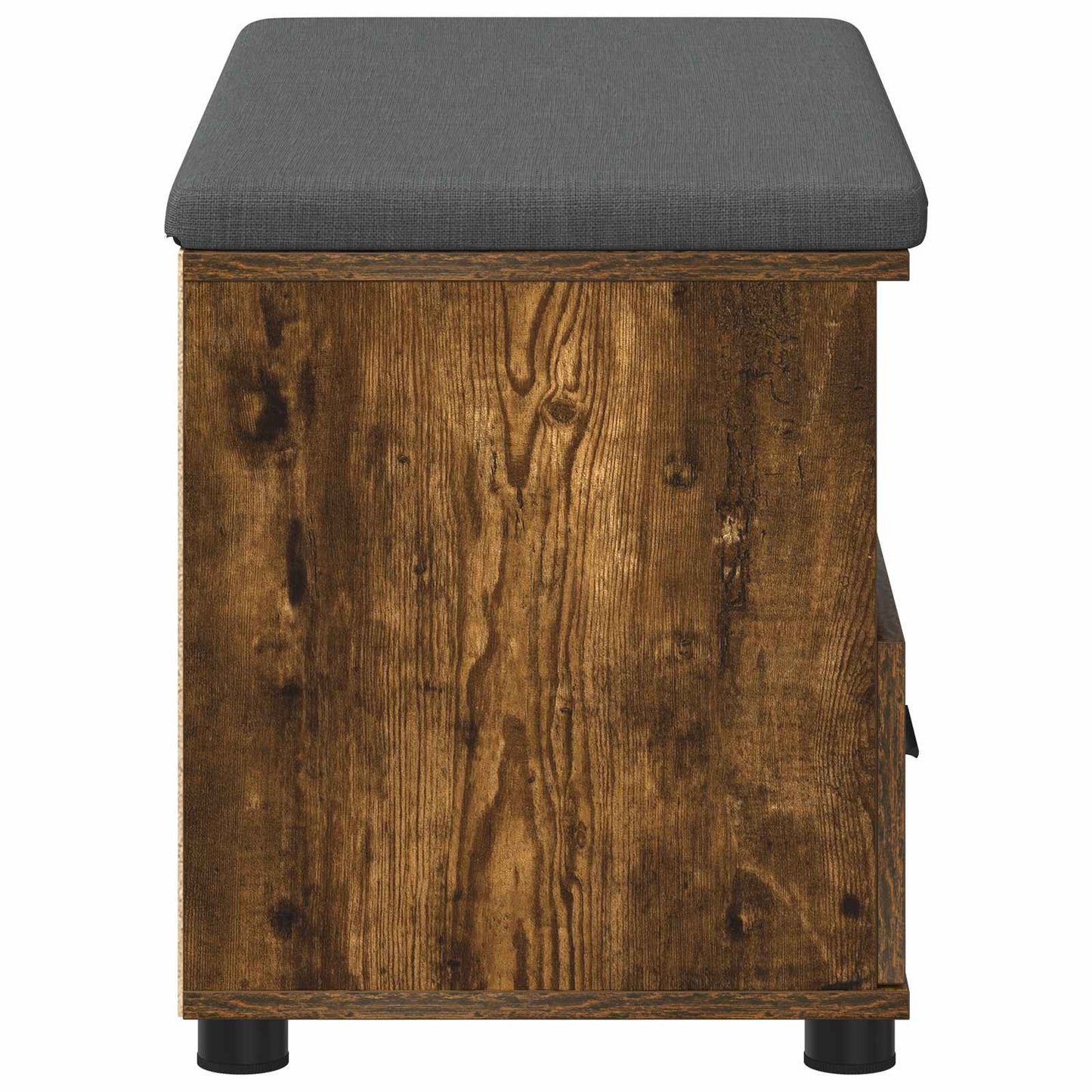 Hallbænk med pude Røget Eg 80 x 38 x 46 cm Kunstigt træ og stof