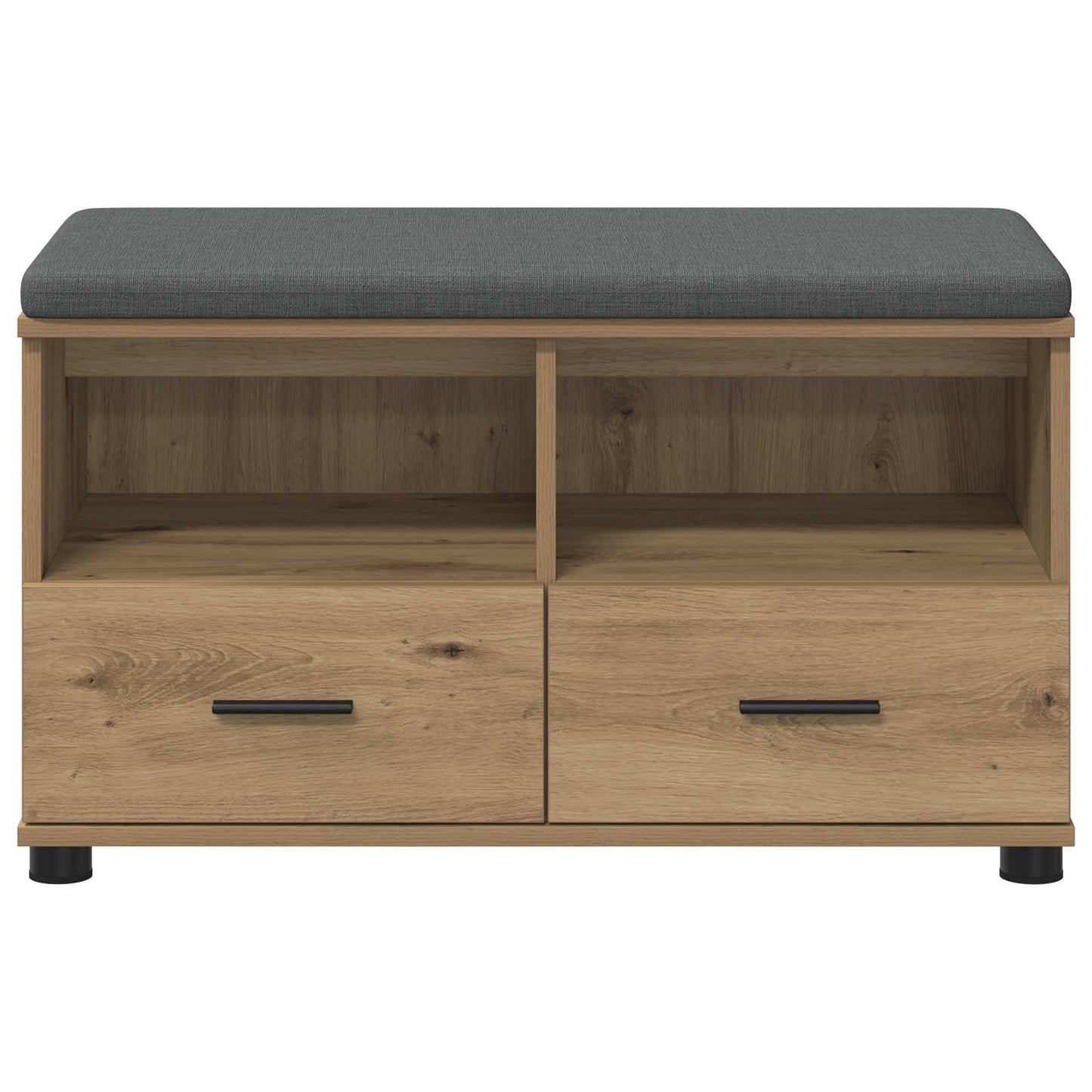 Hallbænk Artisan Eg 80 x 38 x 46 cm Kunstigt træ og stof