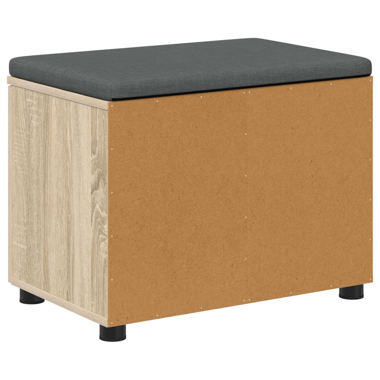 Hallbænk med dør Sonoma eg 60 x 38 x 46 cm Kunstigt træ og stof