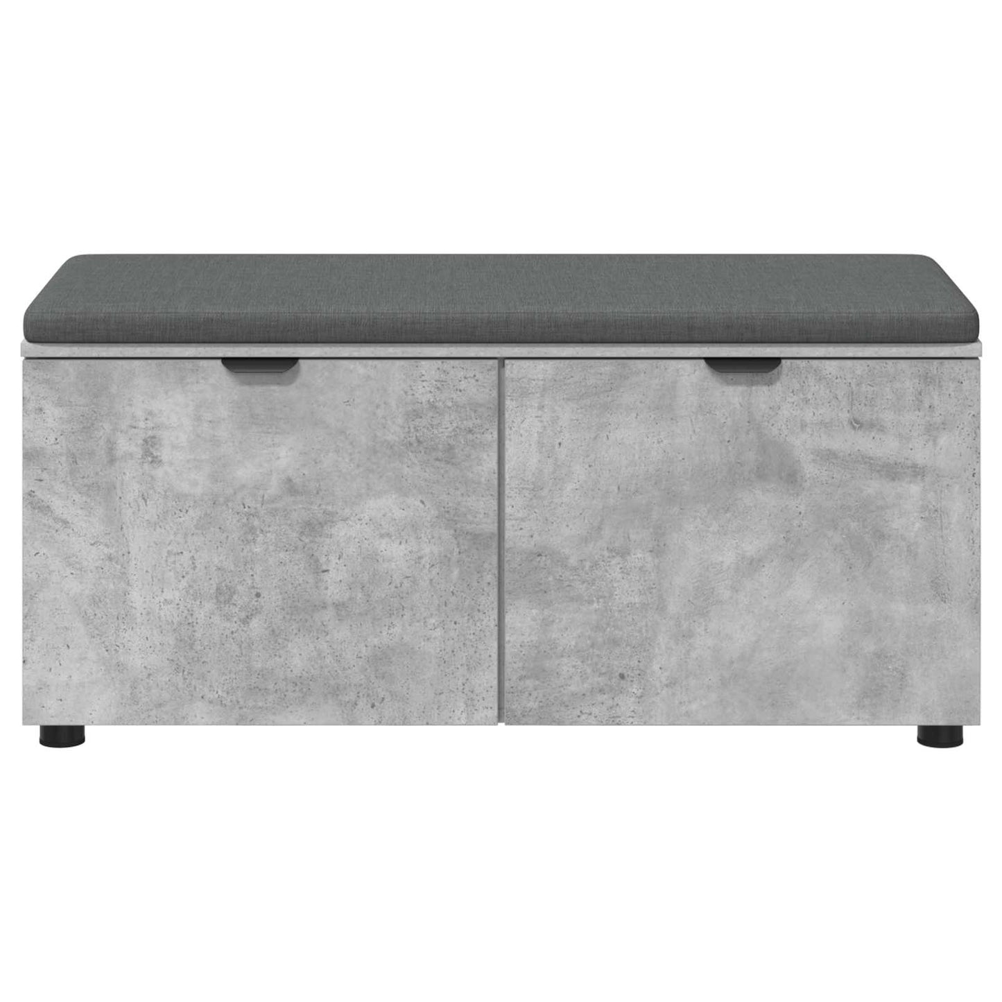 Hallbænk med dør BetonGrå 100 x 38 x 46 cm Kunstigt træ og stof