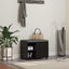Hallbænk med pude Sort Eg 60 x 38 x 46 cm Kunstigt træ og stof