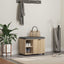 Hallbænk med dør Sonoma eg 60 x 38 x 46 cm Kunstigt træ og stof