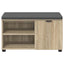 Hallbænk med dør Sonoma eg 80 x 38 x 46 cm Kunstigt træ og stof