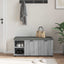 Hallbænk Grå Sonoma 100 x 38 x 46 cm Kunstigt træ og stof