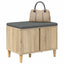 Hallbænk med dør Sonoma eg 60 x 38 x 46 cm Kunstigt træ og stof