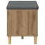 Hallbænk Artisan Eg 60 x 38 x 46 cm Kunstigt træ og stof