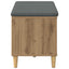 Hallbænk Artisan Eg 80 x 38 x 46 cm Kunstigt træ og stof