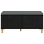 Hallbænk med pude Sort Eg 100 x 38 x 46 cm Kunstigt træ og stof
