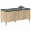 Hallbænk Sonoma eg 100 x 38 x 46 cm Kunstigt træ og stof