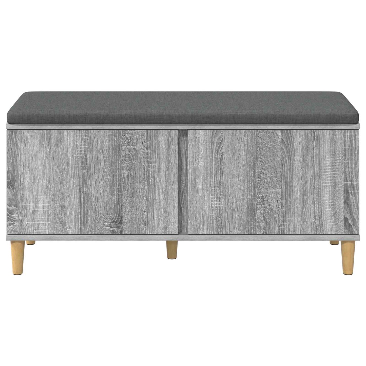 Hallbænk Grå Sonoma 100 x 38 x 46 cm Kunstigt træ og stof